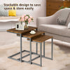 Set of 3 Nesting Tables Industrial Stackable Coffee Snack Table Laptop Desk Home