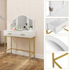 Vanity Dressing Table Makeup Desk with Mirror Drawers Bedroom Furniture White