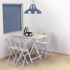 Folding Side Dining Table 2/4/6 Chairs Foldable Design Wood Grain Dinette Stools