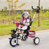 6 in 1 Foldable Baby Tricycle Kids First Bike Stroller Adjustable Remove Awning
