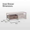 TV Unit Cabinet Stand Dark Wood Effect w/ Storage Drawers & Shelves | VonHaus