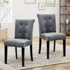 4/2X Dining Chairs Velvet Scroll Back Cushion Seat Kitchen Side Chair w/ Knocker