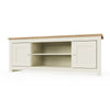 Lisbon Large TV Unit Cabinet Stand Media 2 Door 2 Shelf 130cm Cream Oak