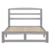 4FT6 Modern Double Bed Frame Wooden Pine Grey For Adults Kids Teenagers Bedroom
