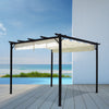 Steel Pergola 3x3m Garden Weatherproof Gazebo Awning Canopy Sun Shade Shelter UK