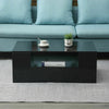 Coffee Table Storage High Gloss 2 Drawers Living Room Furniture White Black UK