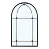 Large Window Garden Mirror Wall Mounted Metal Frame Indoor Outdoor Floral Decor