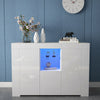 TV Unit Cabinet Stand Sideboard Cupboard Matt Body High Gloss Doors LED Light