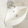 New Corner Basin Sink Bathroom Cloakroom Wall Corner Ceramic Wall Hung UK