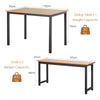 3 PCS Dining Table Set Dining Table & 2 Benches 2-4 Persons W/ Anti-Rust Frame