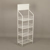 White Shop Retail Shelf Wire Mesh Display Rack Supermarket Movable or Fixed Legs