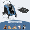 Extra Large Dog Stroller Foldable Pet Stroller W/ Safety Belt Pet Travel Cart