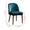 Set of 2 Velvet Dining Chairs Dinning Room Accent Side Chairs w/ Metal Leg Green