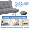 3 Seater Convertible Fabric Sofa Bed Adjustable Lounger Grey Cushioned Sofabed