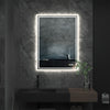 Large LED Bathroom Mirror Wall Mounted Vanity Makeup Defogger Rectangle Dimmable