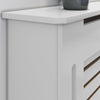 Radiator Cover Adjustable White Painted MDF Wood Heating Cover Home Decor