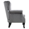 High Back Armchair Lounge Chair Sofa with Studs Nailhead Upholstery Velvet Seat