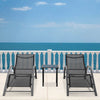 3pcs Ergonomic Sun Lounger Set Garden Poolside Recliner Deck Chair w/ Side Table