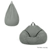 Large Adult Bean Bag Cover Indoor Beanbag Seat Lazy Lounger NO-Filling Grey