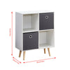 4 Storage Cube Modular Display Storage Cabinet Organiser with 2 Fabric Drawers