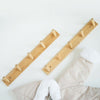 2 Pack Wooden Coat Rack Hooks Holder/ Wall Mounted Hanging/ 5 pegs Rails Rack