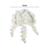 Artificial Rose Hydrangea Flowers Bouquet Leaves Balls Wedding Home Garden Decor