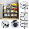 Large Stackable Metal Wire Basket Trolley Rack Kitchen Fruit Vegetable Storages