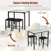 3PCS High Table & Chair Set Bar Kitchen Dining Breakfast Furniture Padded Stools