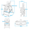 4 in 1 Rolling Baby Highchair Infant Toddler Reclining Sleeping Chair W/ Storage