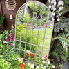 Outdoor Garden Mirror Arch Metal 77cm Hanging Wall Mounted Leaner Vintage Rustic