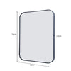 50/60/70cm Rectangular Wall Mirror 2 Ways Hanging Vanity Makeup Bathroom Decor