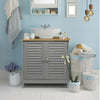 Under Sink Basin Cabinet Cupboard Bathroom Furniture Storage Unit Grey
