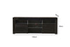 Essentials GlossTV Cabinet 2 Door 4 Shelf -Black