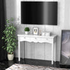 Console Table Modern Accent Sofa Side Table w/3 Drawers Narrow Dressing Desk