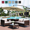 Sun Parasol Banana Parasol+Cross Base Set Hanging Umbrella Cantilever Shelter