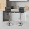 2PCS bar stool 360 degrees swivel comfortable with PU leather soft upholstery