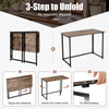 Folding Computer Desk Industrial PC Table Home Office Large Writing Workstation
