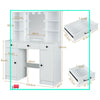 Dressing Table With 10 Led Mirror 3 Large Drawers Vanity Makeup Desk Stool Set