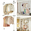 Home Flex Movable Garment Racks Coat Hanger Clothes Wardrobe Living Room