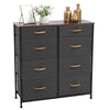 Grey Chest of Drawers 8 Fabric Drawers Bedroom Storage Cabinet Organizer Units
