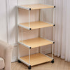 4 Tier Printer Stand Rolling Bookcase Kitchen Shelf Display Cabinet Side Table