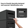 Black Plastic Storage Drawers Storage Chest on Wheels Removable File Cabinet