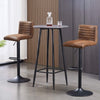 2x Bar Stools Kitchen Breakfast Chairs Gas Lift Swivel Faux Leather Velvet Chair