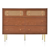 Rattan Sideboard Cabinet Chest of Drawers w/ 6 drawers Living Room Furniture QY