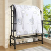 Heavy Duty Clothes Rail Home Shop Garment Hanging Display Stand Rack On Wheels
