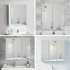 Mirrored Bathroom Cabinet LED White 1/2/3 Doors Mounted Cupboard Wall Mounted