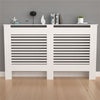 Large White Radiator Cover Safe Rounded Edges Slatted Grill Sidewall Shelf Decor