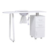 White Professional Manicure Table Salon Nail Station Beauty Desk +Dust Collector