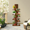 7 Tier Bookshelf Display Bookcase Tree Shaped Storage Rack Shelves Plant Stand