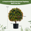 55cm Artificial Boxwood Topiary Ball Tree 2-Pack Decorative Boxwood Plant